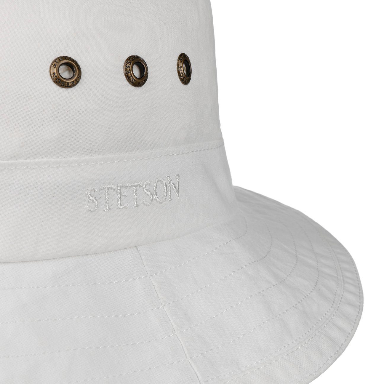 Stetson Reston Organic Bucket  - Nachhaltig - Anglerhut aus 100% organischer Baumwolle - Weiss