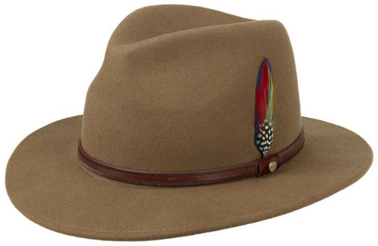 Stetson Rantoul Woolfelt Traveller - Wollfilzhut - Knautschbar / Wasserfest - Braun