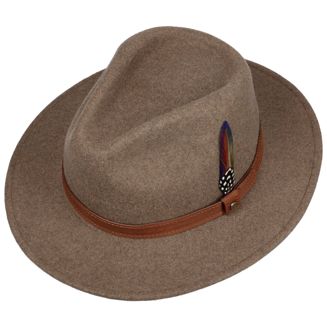 Stetson Rincova Woolmix Traveller - Wollfilzhut - Knautschbar / Wasserfest - Beige Meliert