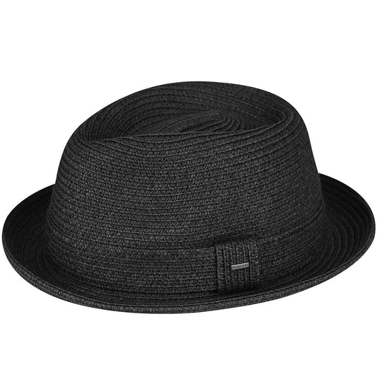 Bailey Billy Strohut Trilby - Toyo Strohut - Leicht, Flexibel & Knautschbar - Schwarz