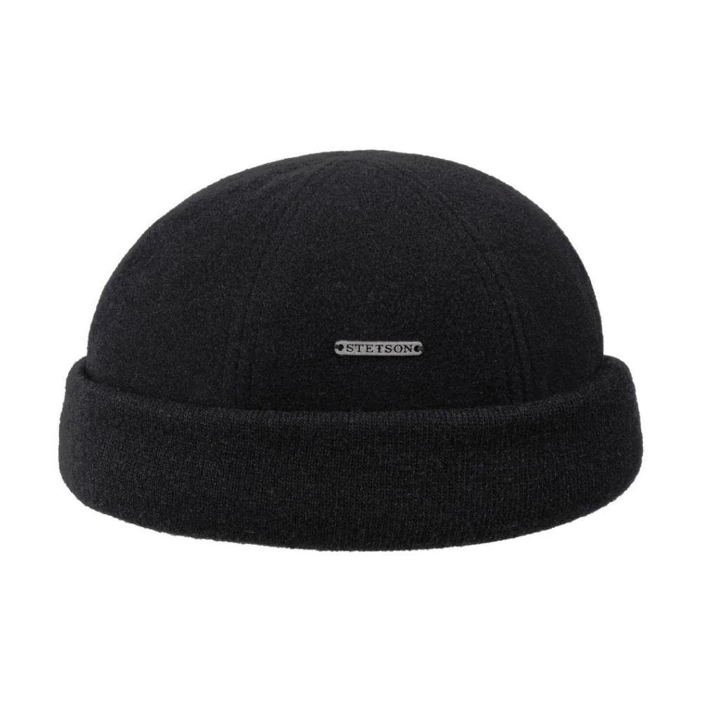 Stetson Docker Cap Sparr Wolle Kaschmir - 1 - Schwarz