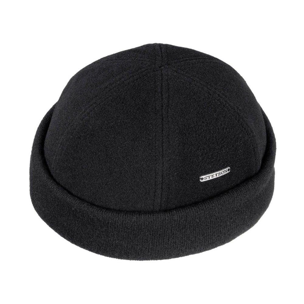Stetson Docker Cap Sparr Wolle Kaschmir - 1 - Schwarz