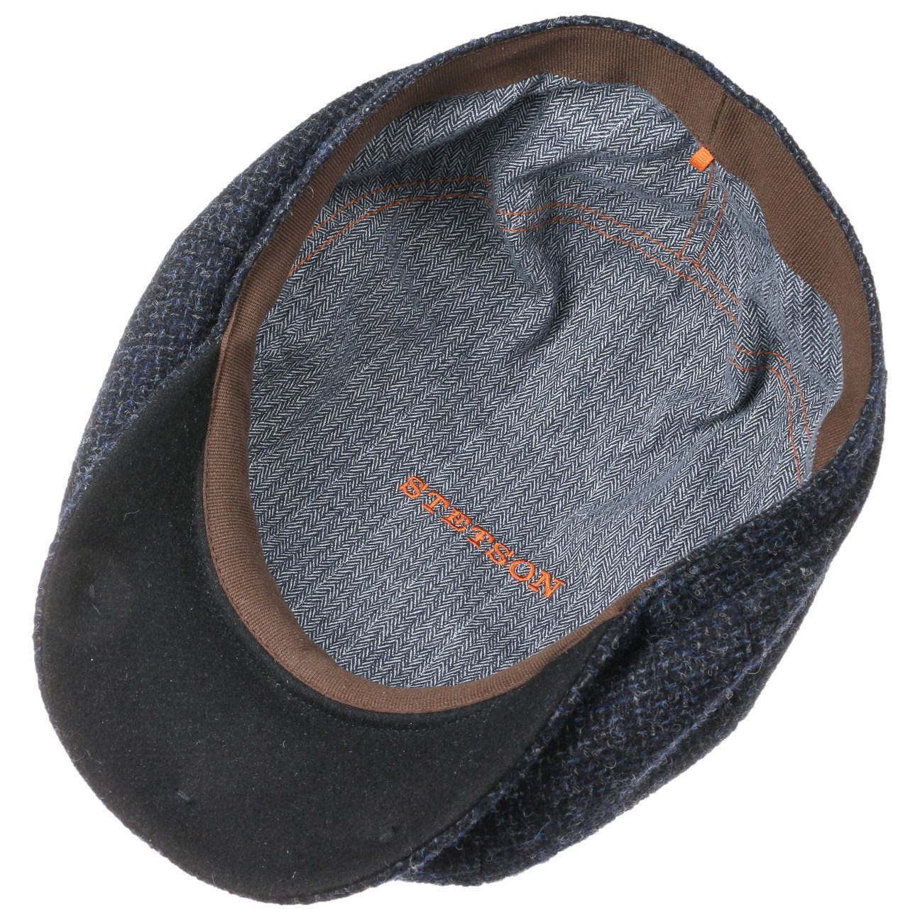 Stetson Hatteras Shetland - Schirmmütze aus 100% Shetland-Wolle - Blau