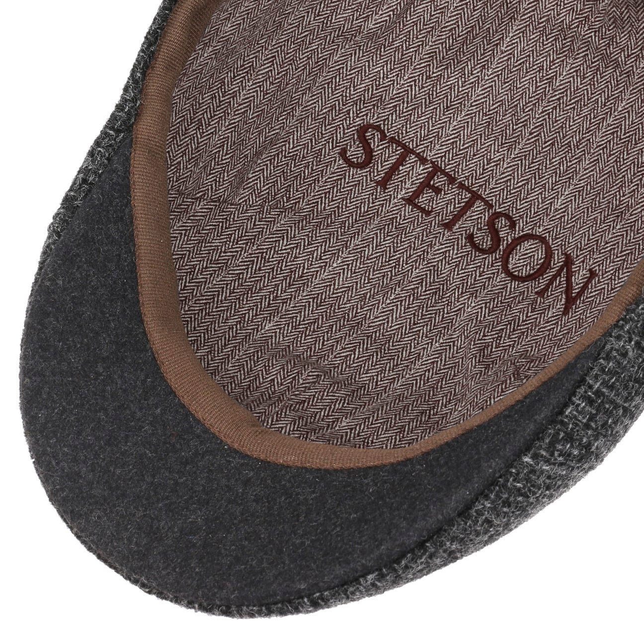 Stetson Texas Shetland - Duck Cap aus 100% Shetland-Wolle - Grau