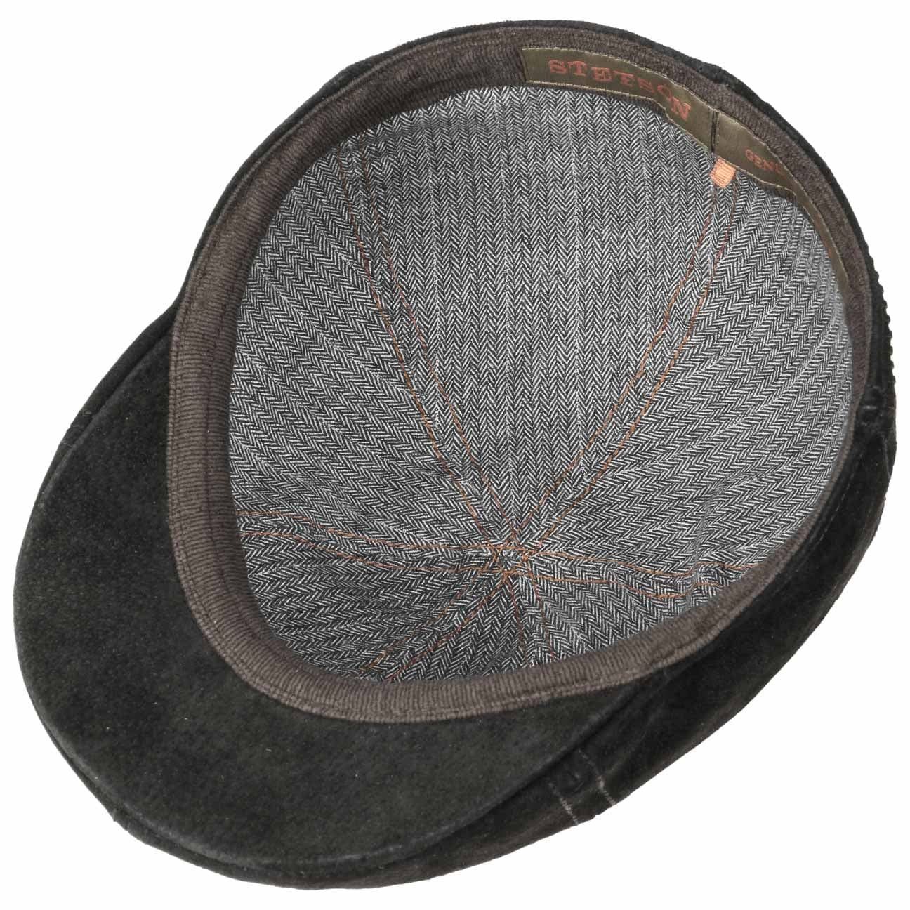 Stetson Texas Leder - Flatcap aus Leder - Duck Cap - Pigskin - Schwarz