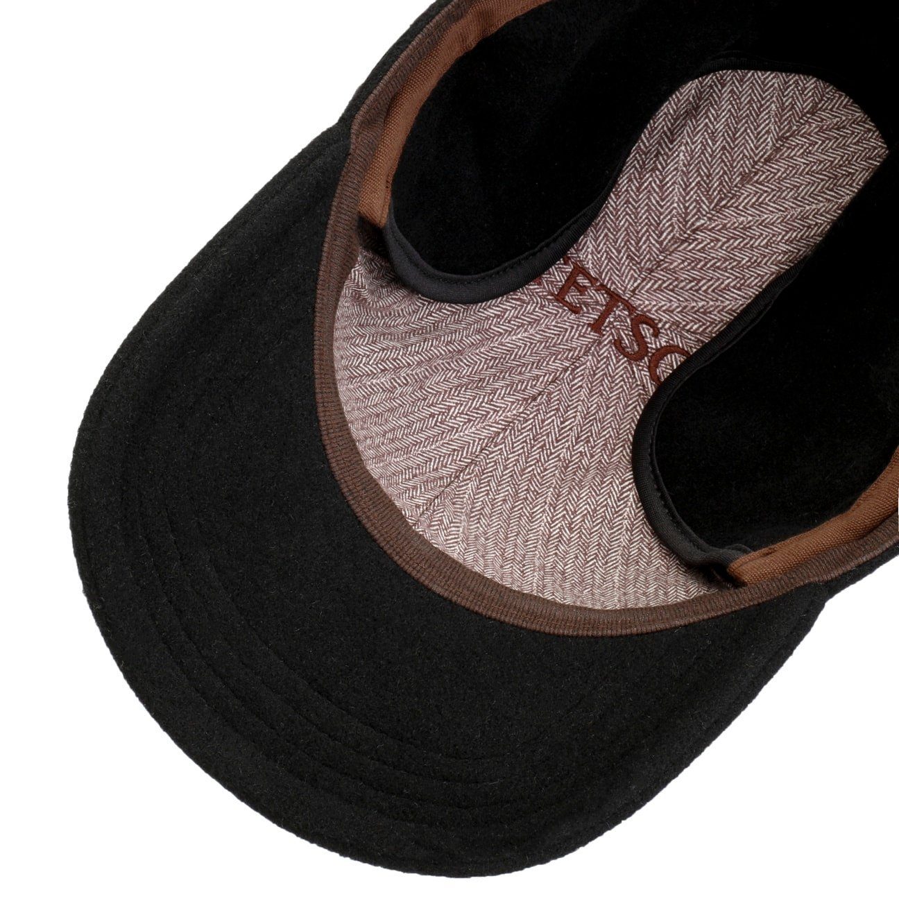 Stetson Vaby Wolle Kaschmir Basecap - mit Ohrenklappen - Schwarz