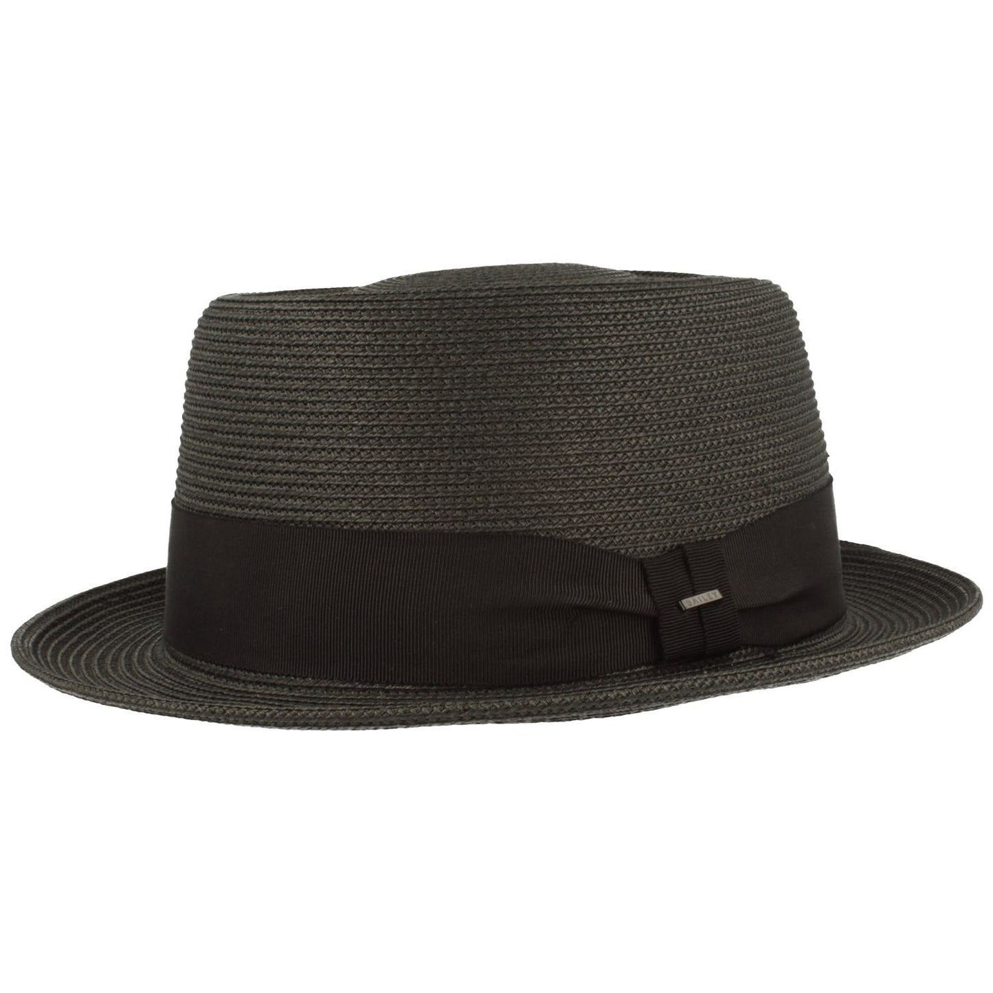 Bailey Waits Strohut Pork Pie - Toyo Strohut - Leicht, Flexibel & Knautschbar - Schwarz