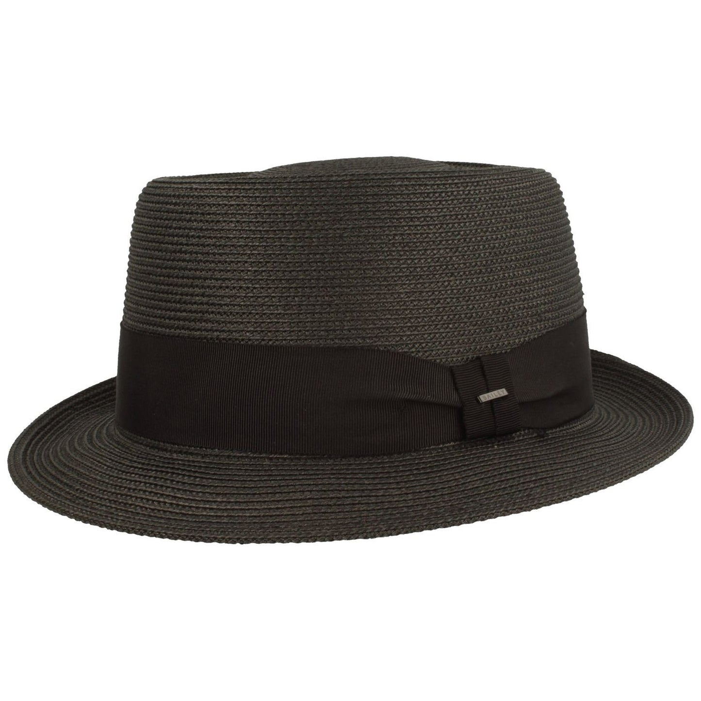 Bailey Waits Strohut Pork Pie - Toyo Strohut - Leicht, Flexibel & Knautschbar - Schwarz