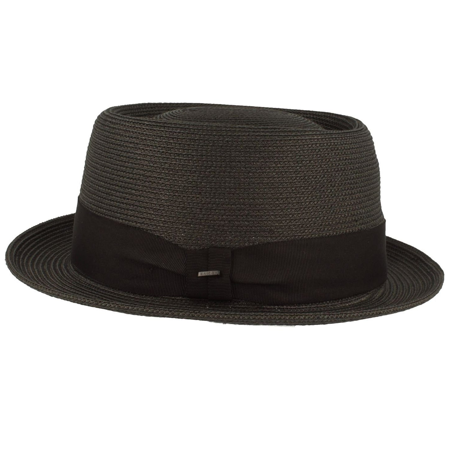Bailey Waits Strohut Pork Pie - Toyo Strohut - Leicht, Flexibel & Knautschbar - Schwarz