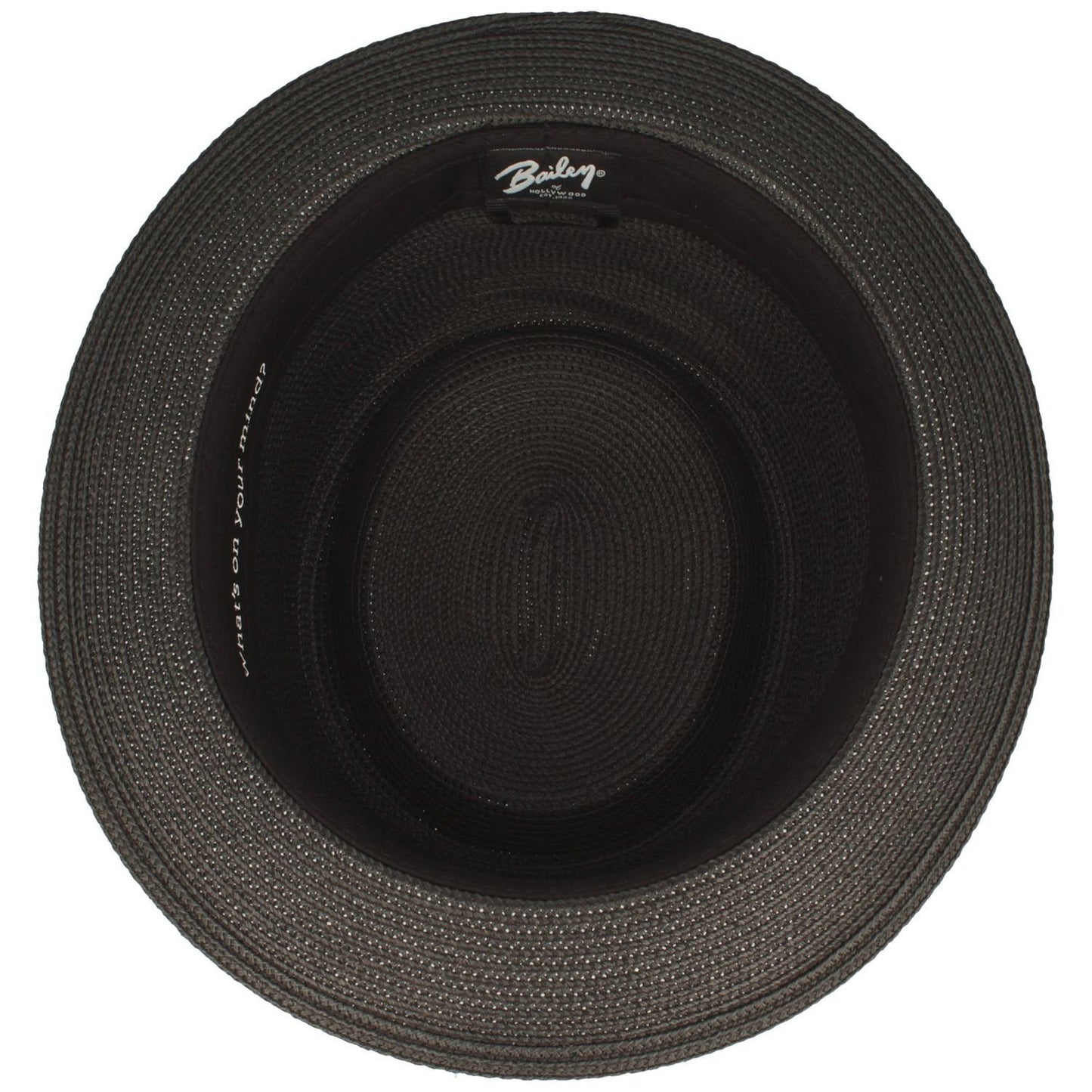 Bailey Waits Strohut Pork Pie - Toyo Strohut - Leicht, Flexibel & Knautschbar - Schwarz