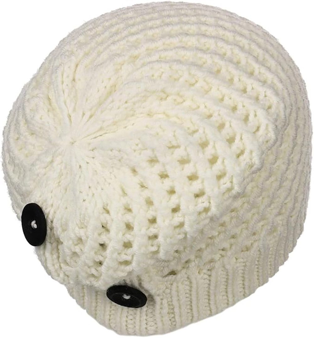 Barascon Ravena Strickmütze Grobstrick mit Deko-Knöpfen - Viele verschiedene Farben
