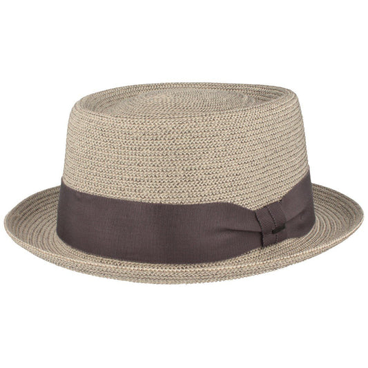 Bailey Waits Strohut Pork Pie - Toyo Strohut - Leicht, Flexibel & Knautschbar - Grau