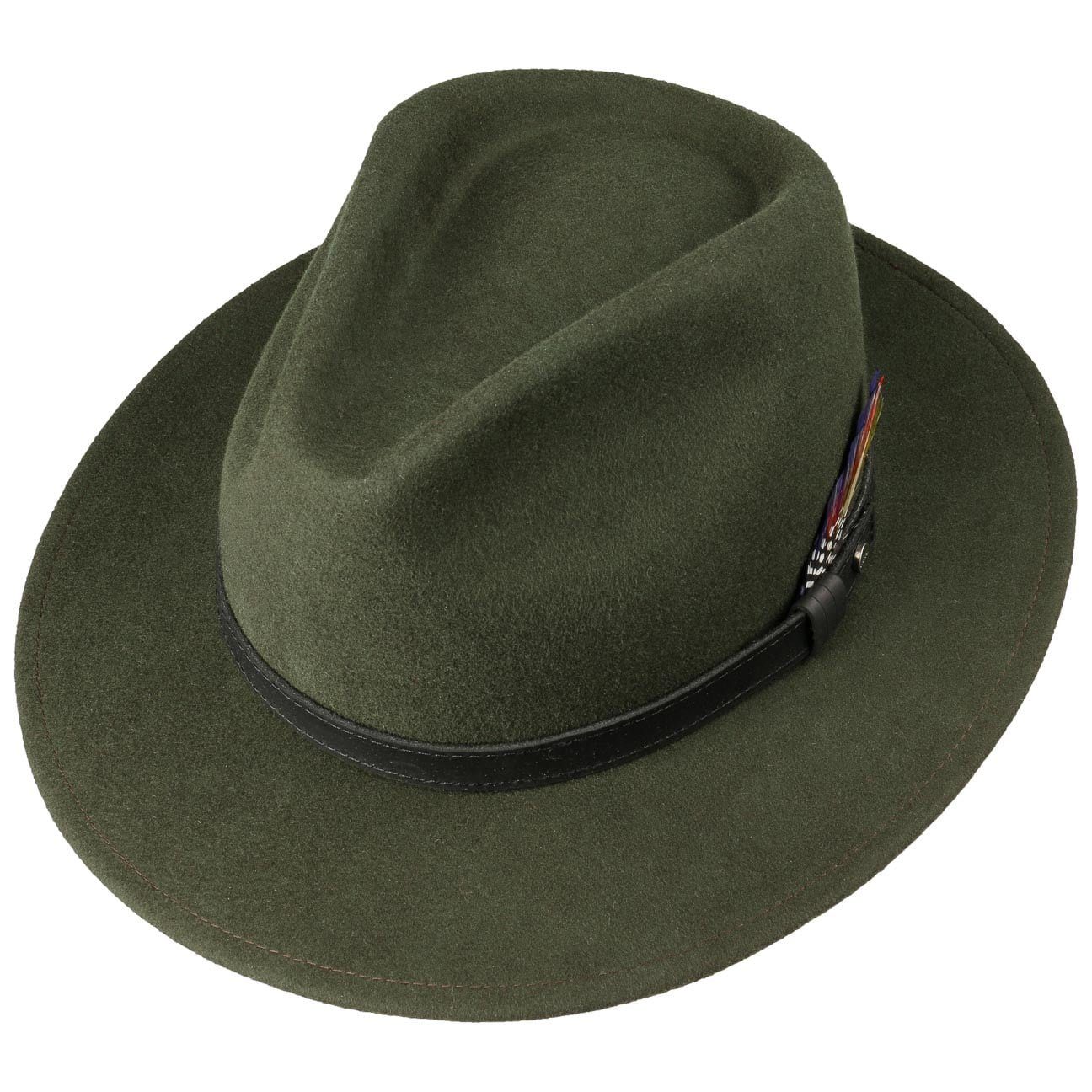 Stetson Yutan Woolfelt Traveller - Wollfilzhut - Knautschbar / Wasserfest - Grün